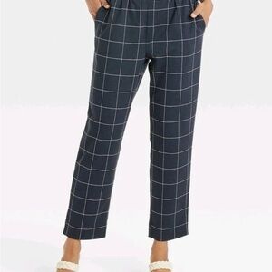 A New Day | Women's Navy Checkered Pants